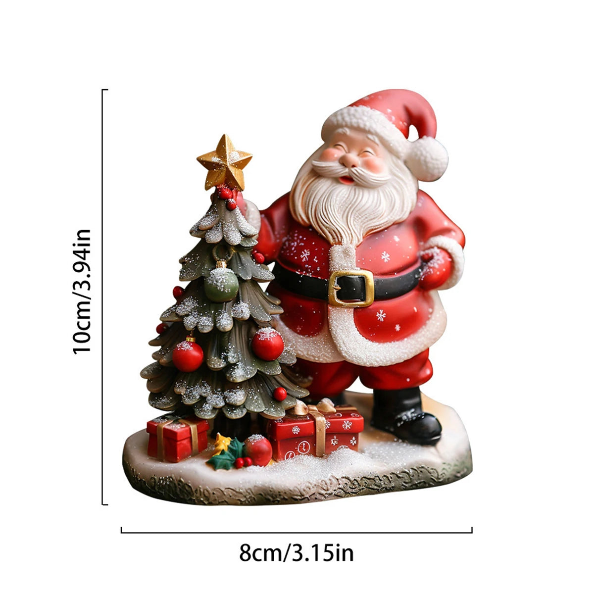 Ornamento de resina de Natal Decoração de feriado de Papai Noel