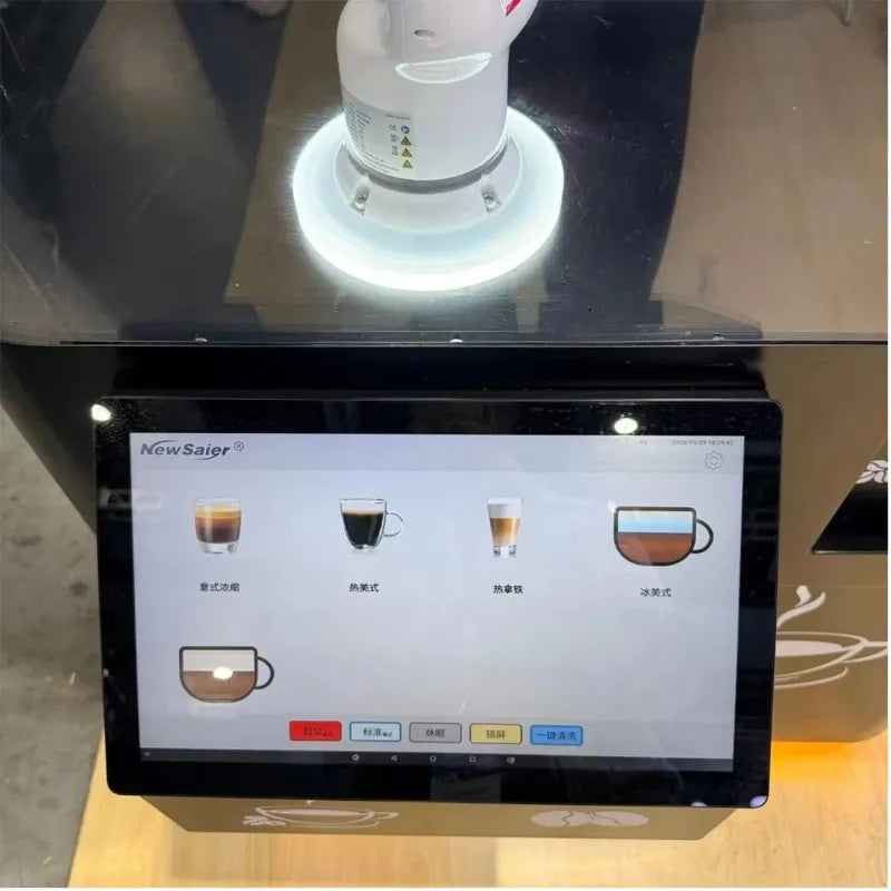 Máquina de Fazer Café com 20+ Sabores Personalizados e Braço Robótico de 6 Eixos para Latte Art