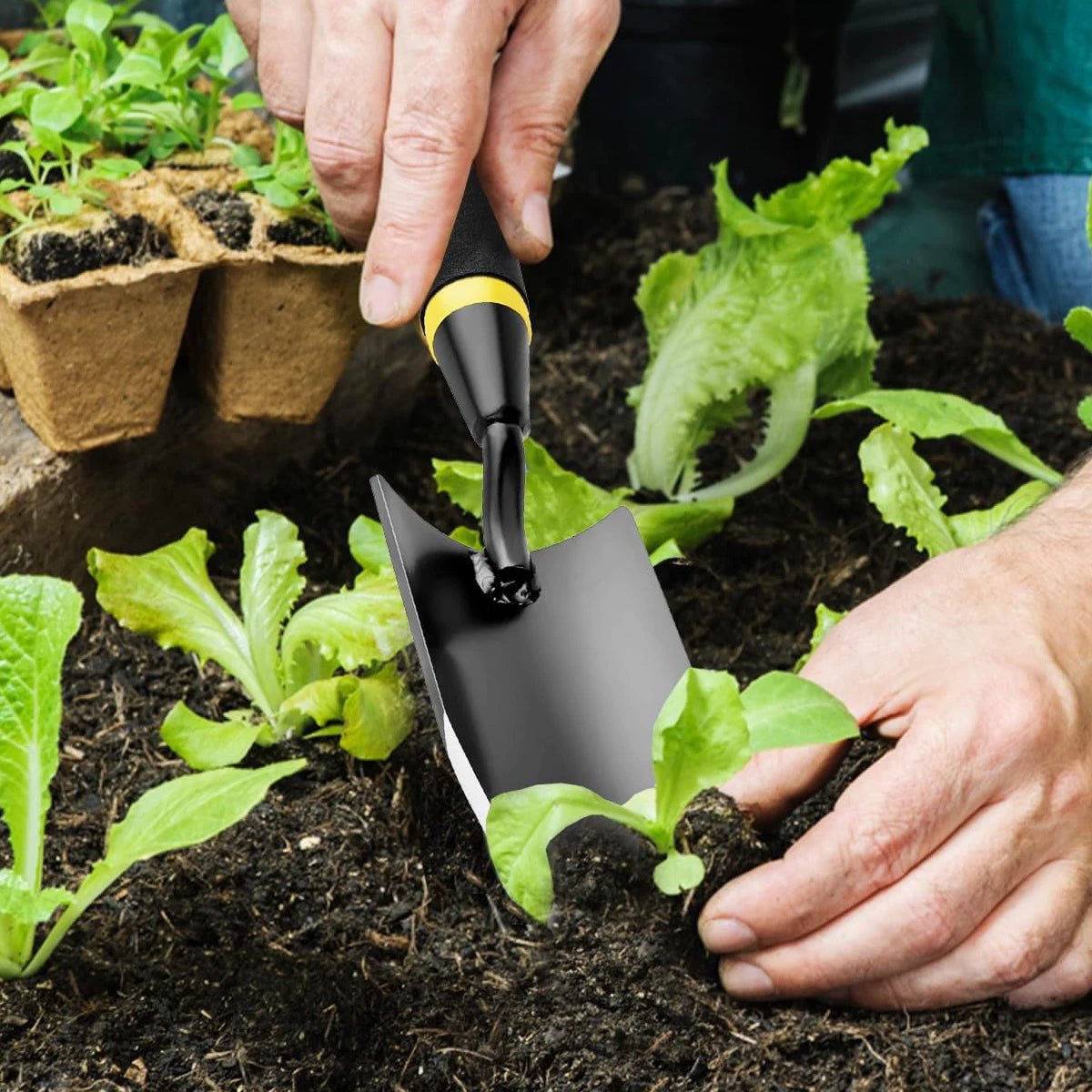 Pá de jardim ferramentas de jardinagem pás agrícolas ferramenta multifuncional mini equipamento de mão ferramentas ao ar livre aço inoxidável