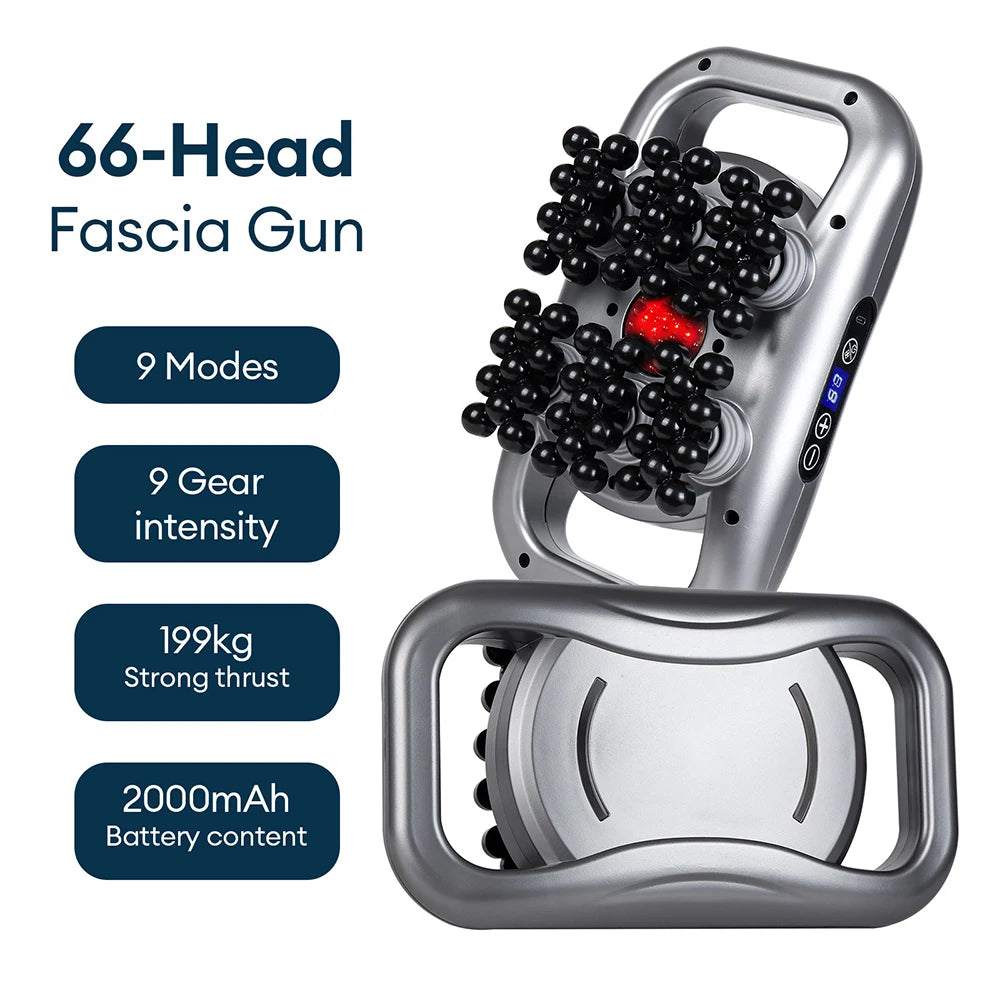 66-head Fascia Gun High Frequency Vibration Body Massage Gun Back Massager Waist Massager Neck Shoulder Thigh Massager