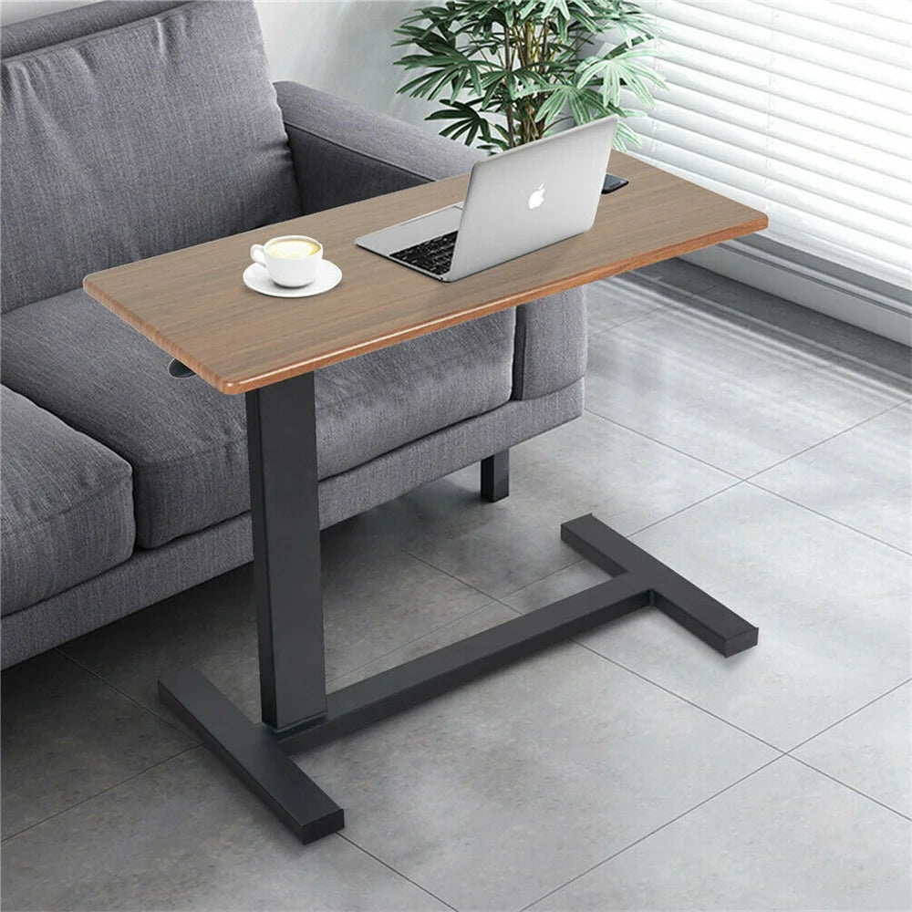 Grande rolamento overbed mesa portátil altura ajustável suporte de mesa para hospital eua cabeceira bandeja
