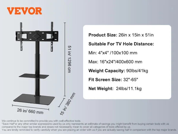 SucceBuy Suporte de TV giratório alto para TV de 32-65/70 polegadas com altura ajustável Suporte de TV portátil para piso Max VESA 600 x 800 mm
