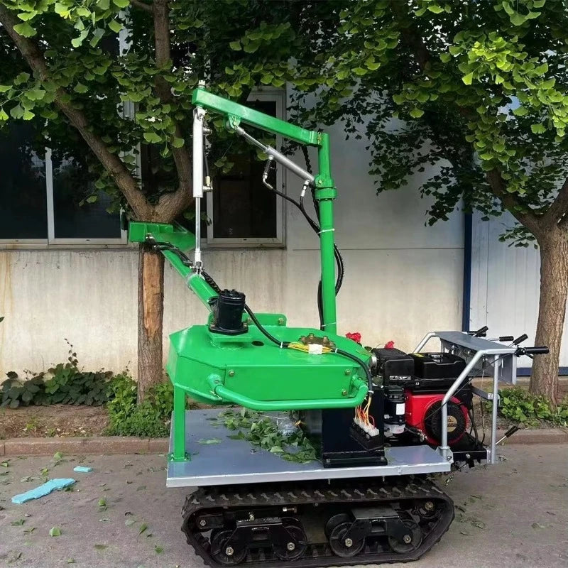 Máquina Colheitadeira e Vibradora de Árvores Frutíferas Personalizada com Alta Eficiência e Esteiras Duráveis para Cítricos, Azeitonas e Amêndoas