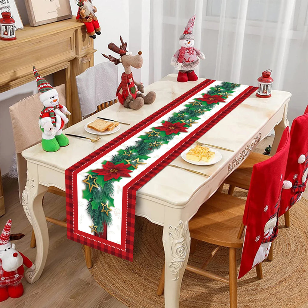 Natal papai noel corredor de mesa navidad natal noel árvore boneco de neve bandeira de mesa feliz natal decoração para casa 2025 ano novo 2026