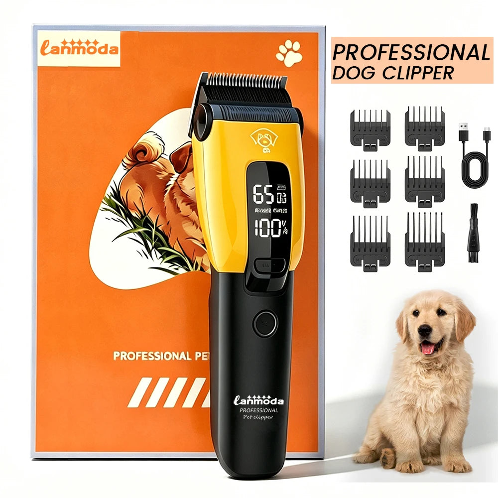 Máquina de Cortar Pelos Profissional para Animais de Estimação, Aparador de Pelos para Cães e Gatos, Carregamento Tipo-C, Máquina Elétrica para Cães Pequenos e Grandes