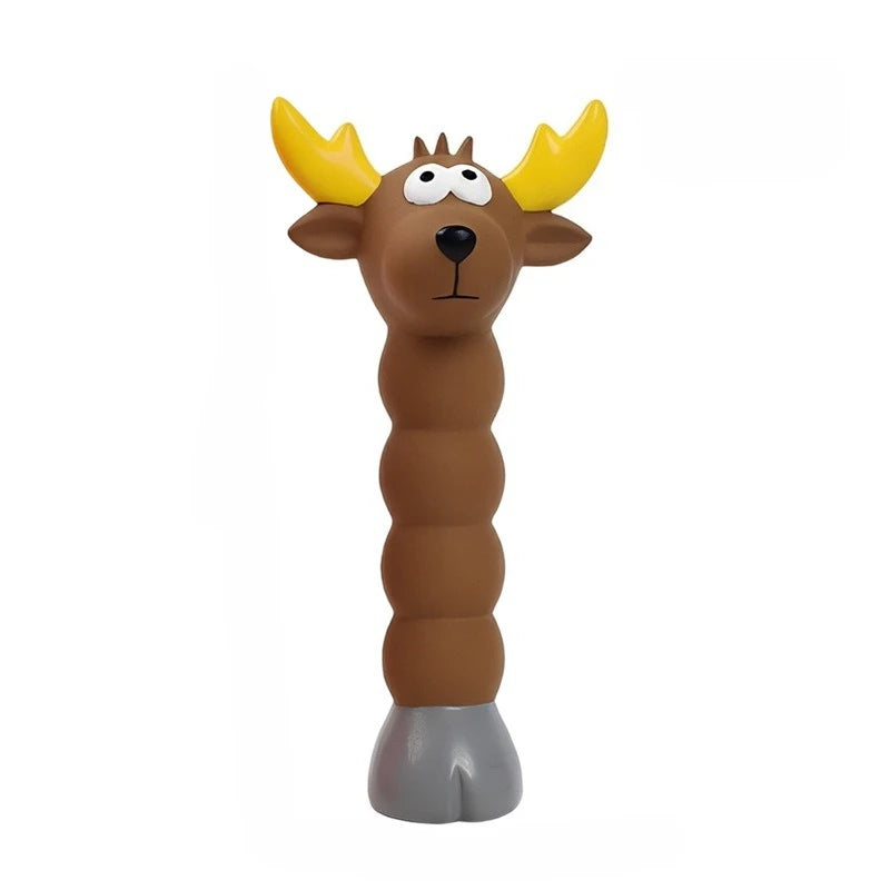 Brinquedo Interativo para Cães e Gatos, Coelho, Cabra e Alce que Gritam, Brinquedo de Animais de Desenho Animado para Cães, Brinquedo de Látex com Som para Mastigar e Treinar, Produtos para Animais de Estimação