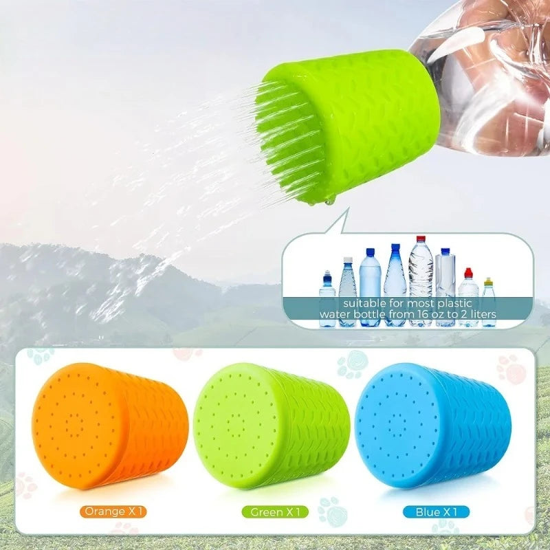 Chuveiro Portátil para Animais de Estimação - Pulverizador de Silicone Ajustável para Cães e Gatos, Fluxo de Água Suave para Animais de Estimação em Ambientes Internos e Externos