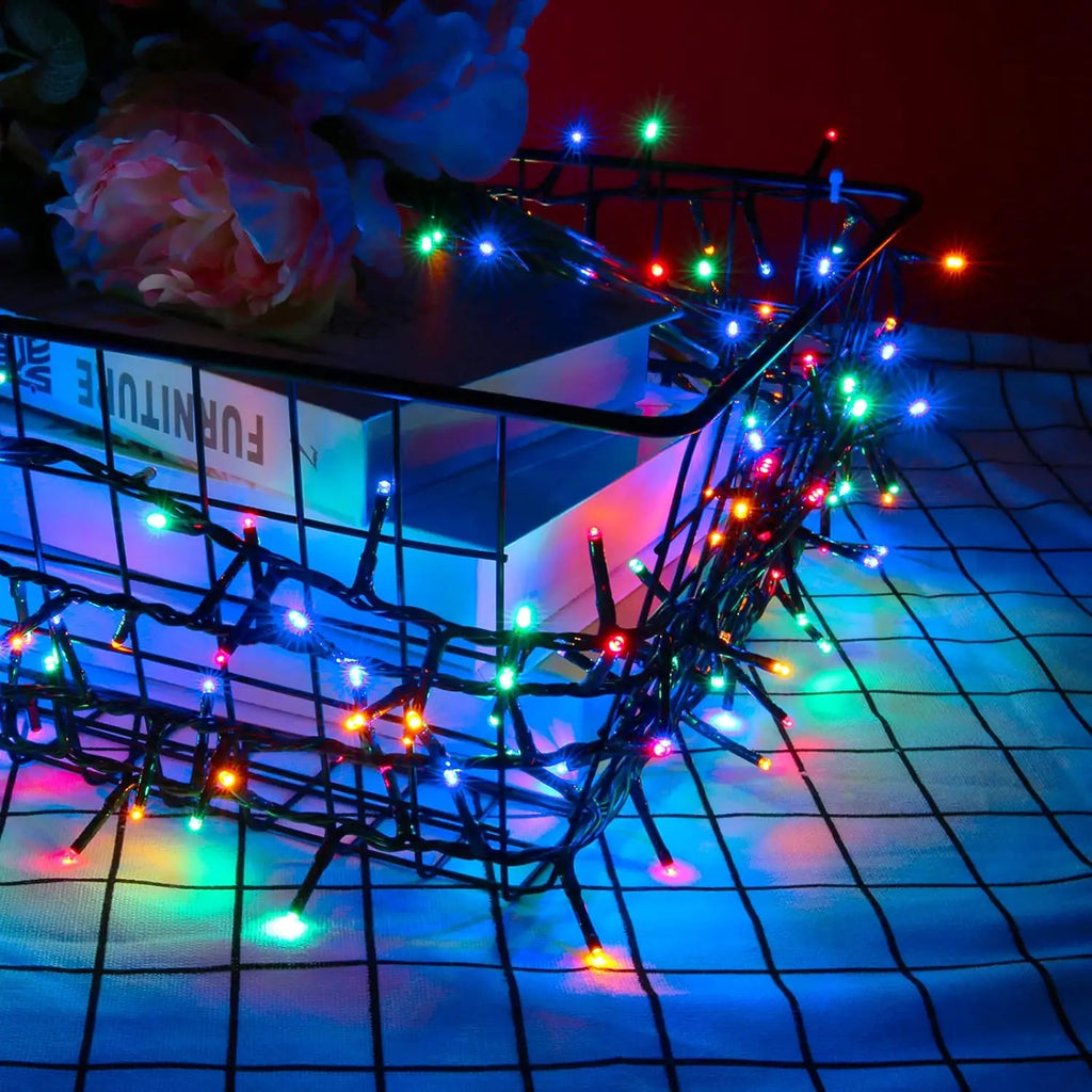 Luzes de corda solares led movidas a energia solar luzes ao ar livre de natal à prova dwaterproof água estrelado luz de fadas de natal para festival festa atmosfera