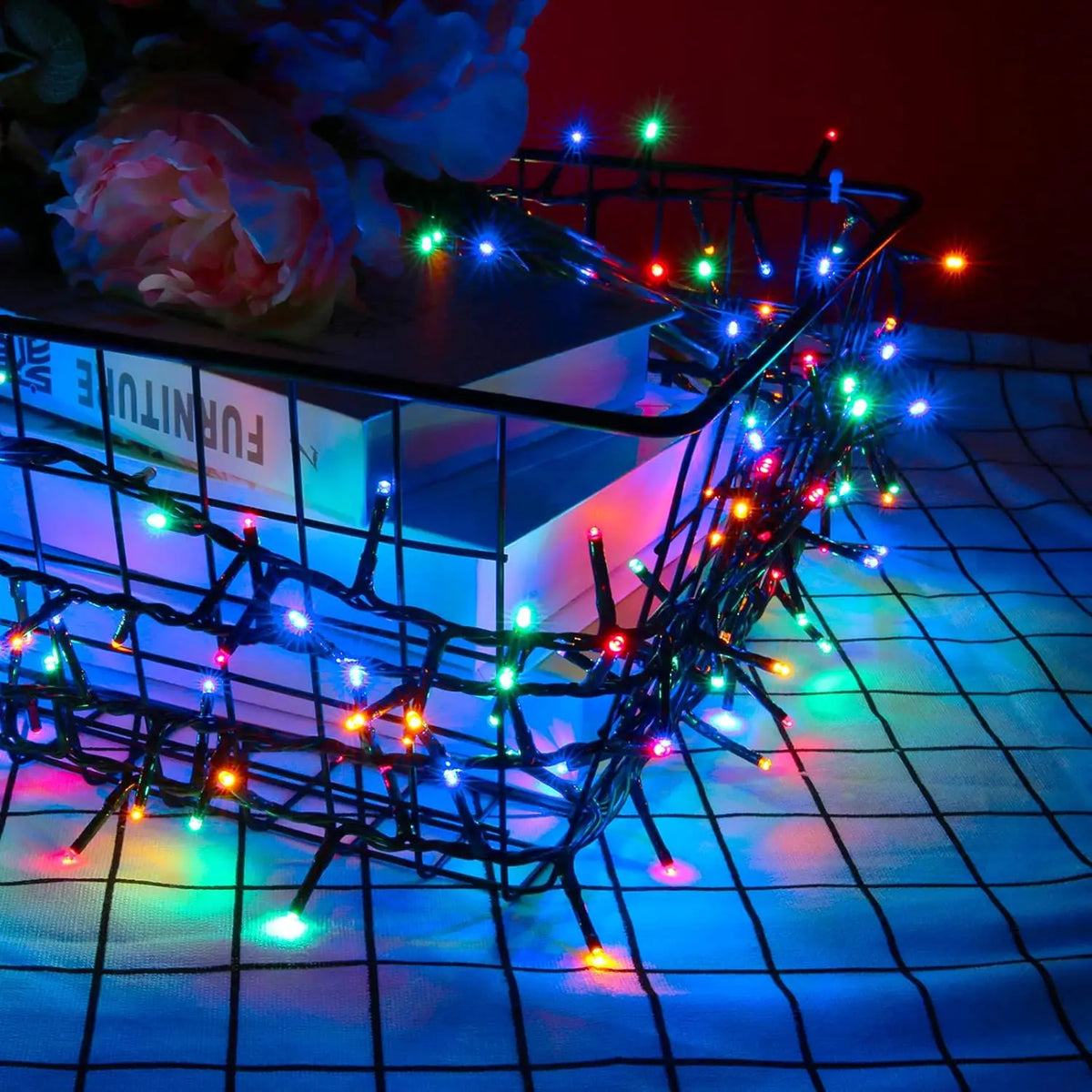 Luzes de corda solares led movidas a energia solar luzes ao ar livre de natal à prova dwaterproof água estrelado luz de fadas de natal para festival festa atmosfera