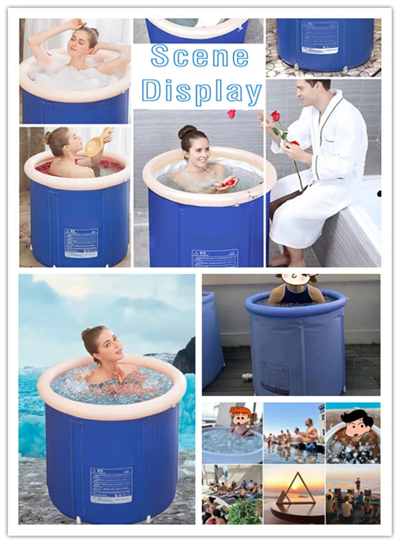 Grande banheira de gelo inflável dobrável banheira portátil terapia fria recuperação banheira para atletas treinamento esportivo piscina spa