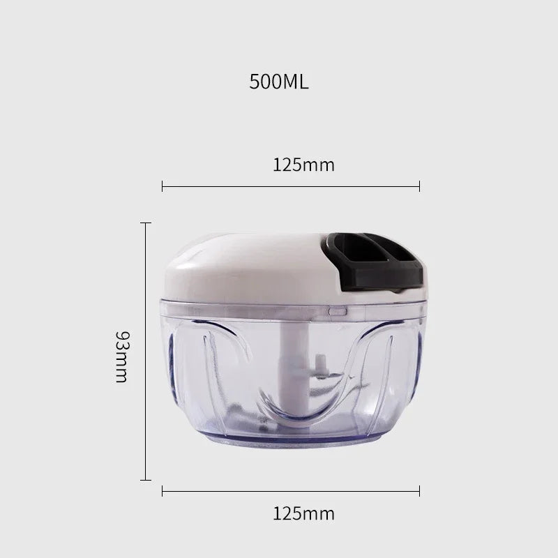 Moedor De Carne Manual Chopper De Alho, Cortador De Legumes, Triturador De Legumes, Gadgets De Cozinha, 500 ml, 900ml