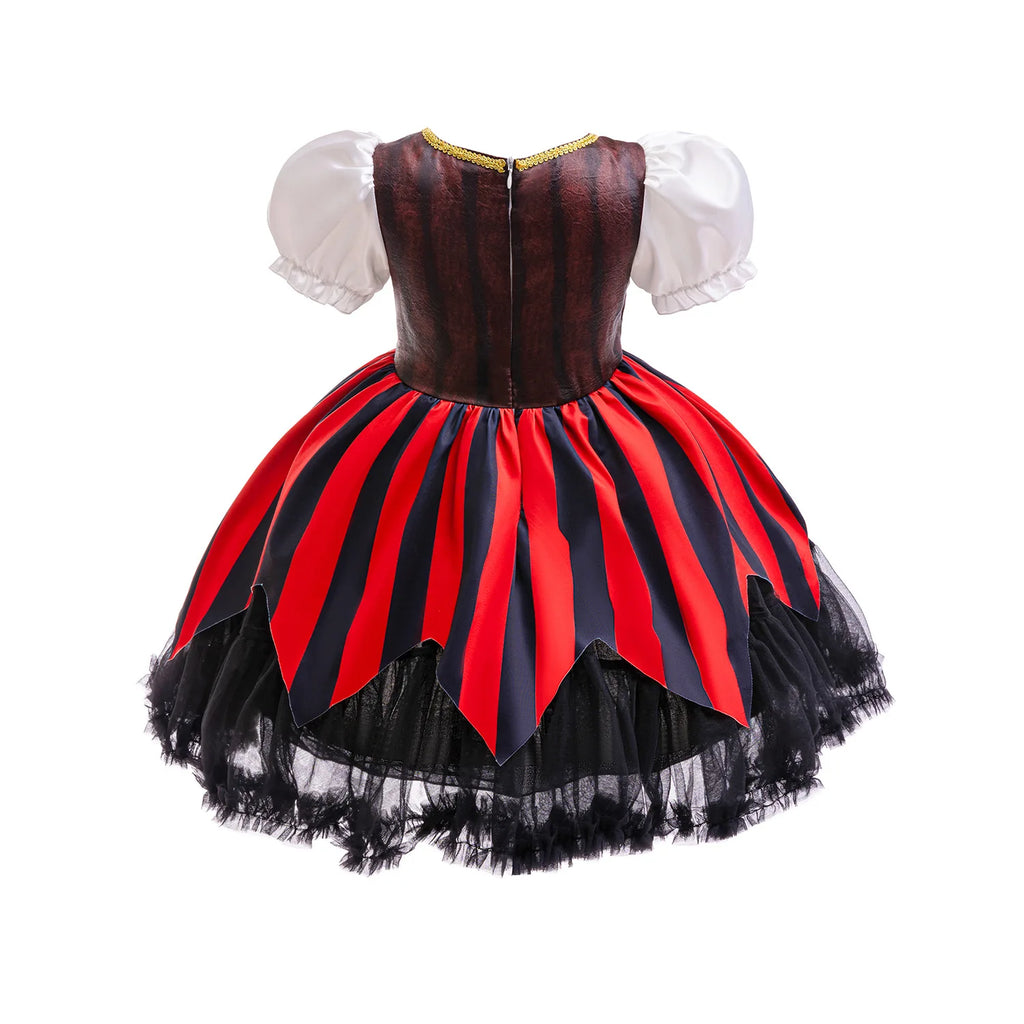 Halloween meninas vestido pirata cosplay carnaval festa pirata role play terno com lenço crianças roupas de desempenho de palco