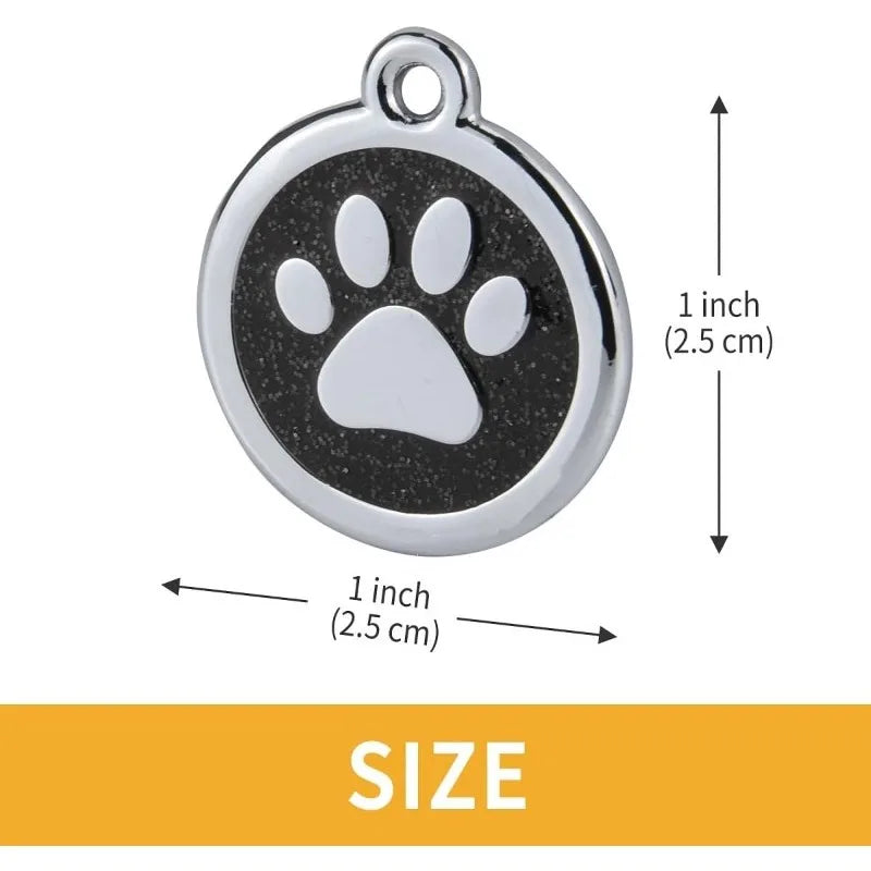 Etiquetas de Identificação para Animais de Estimação com Gravação Gratuita, Pingente Anti-perda para Coleira, Tag Personalizada com Nome de Cachorro, Decoração de Pata de Gato, Produto Personalizado Kasa & Pet