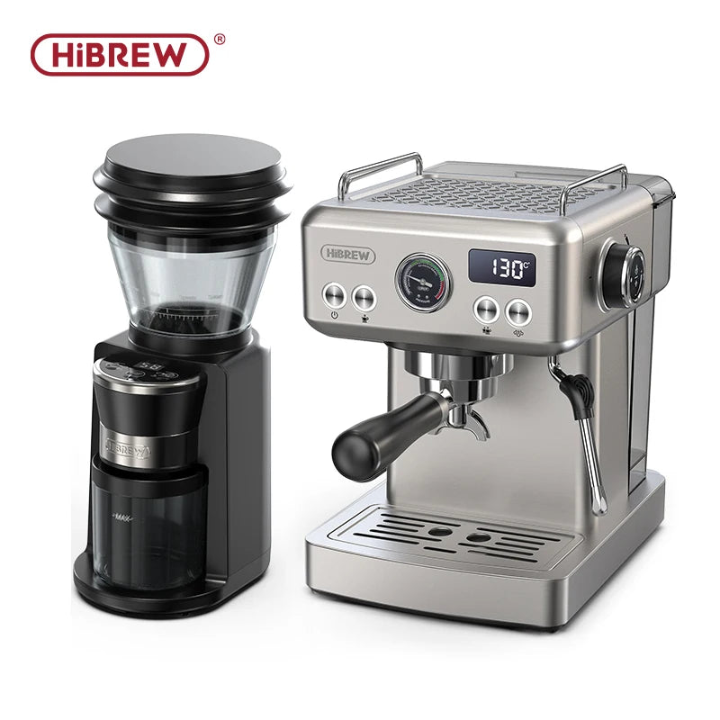 Hibrew moinho de café elétrico automático com 31 engrenagens para café expresso americano despeje sobre armazenamento visual de feijão g3