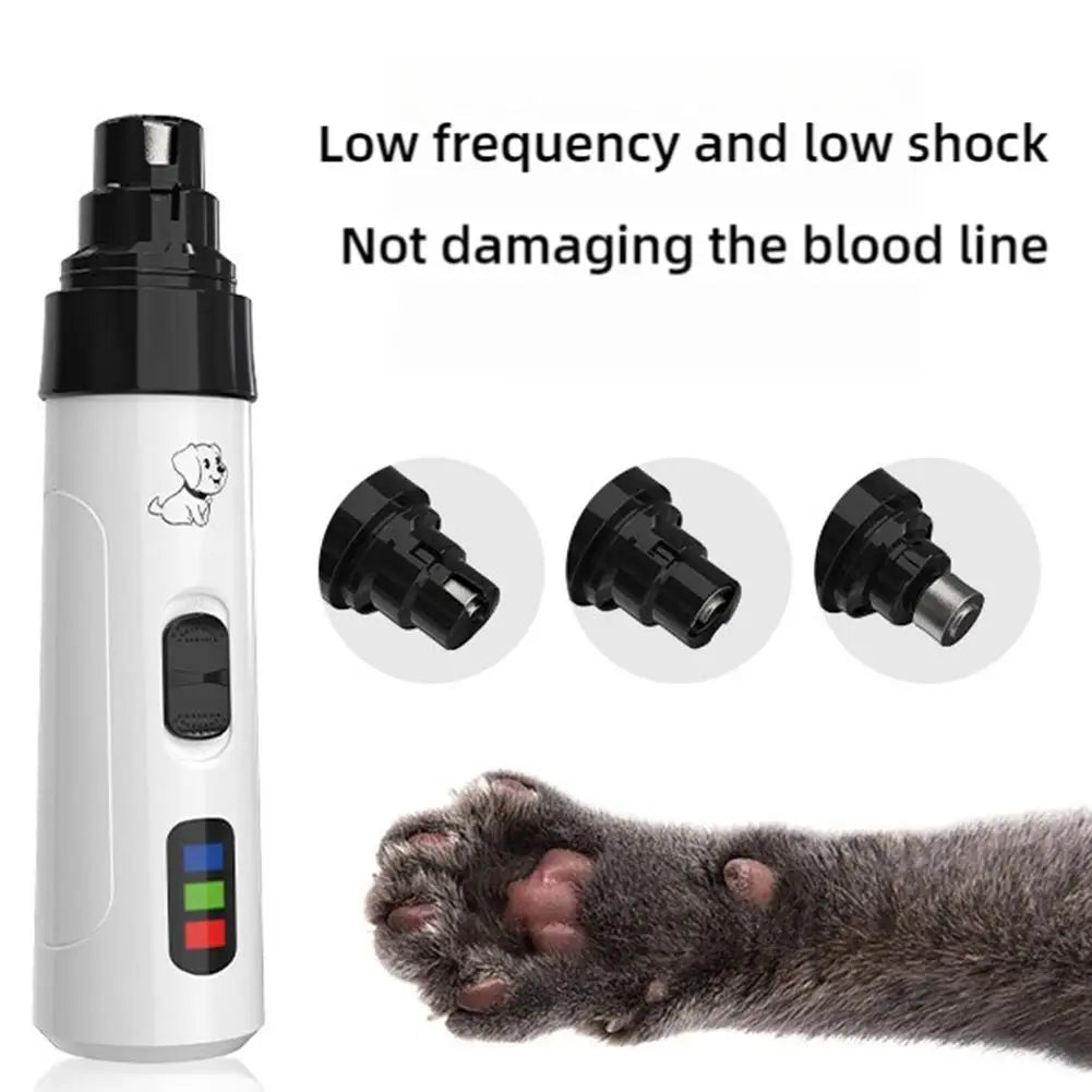 Cão aparador de unhas elétrico moedor de unhas filhote de cachorro gato cortador de unhas profissional pet grooming gadget diamante bit cabeça substituição