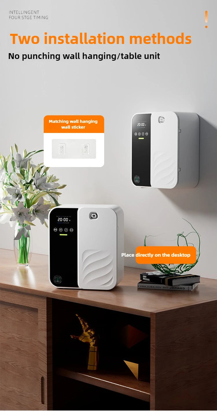 Difusor de aroma inteligente de 500ml - Bluetooth, spray automático, cobertura de 1000m3 e eliminação de odores para casa/comercial (hotel/bar/spa)