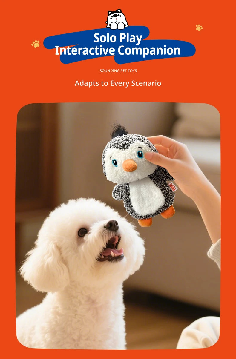 Bonito pequeno animal cão brinquedos de pelúcia chocalho de corpo inteiro com squeaker embutido brinquedo interativo para brincar de animais de estimação para reduzir a solidão
