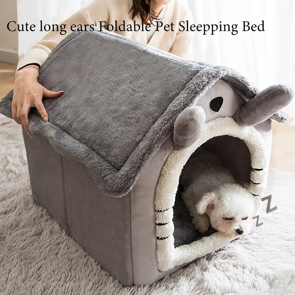 Casas dobráveis para cães e gatos pequenos e médios, colchões, produtos para animais de estimação, cestos para cachorros, canil de inverno