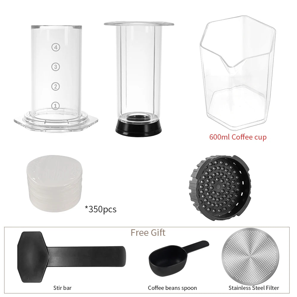 Cafemey máquina de café expresso portátil imprensa francesa barista ferramenta cafeteira imprensa ar máquina café com filtros para aeropress