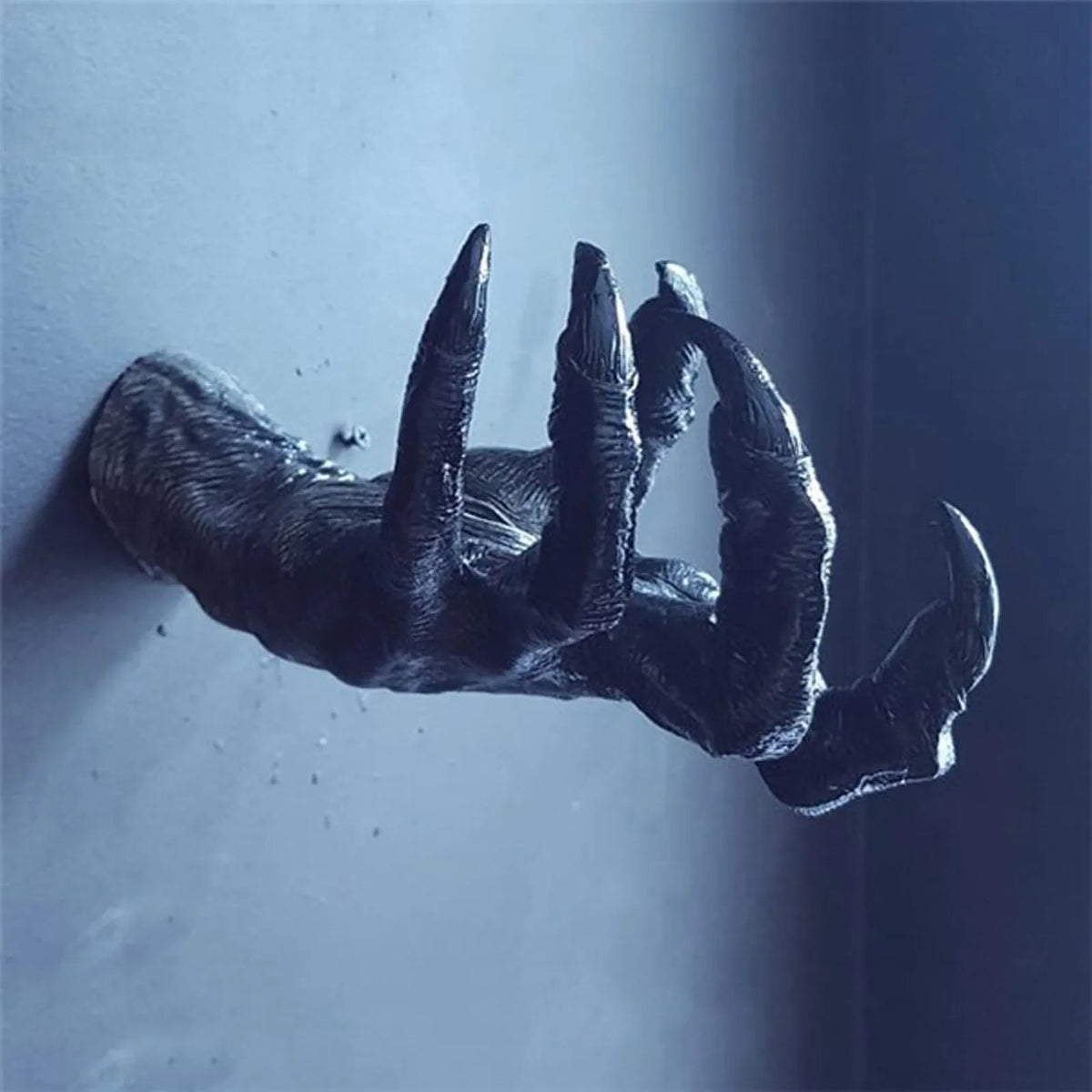 Halloween decorativo gótico bruxa mão estátua diabo mão criativa resina decorativa cabide arte da parede escultura decoração de casa