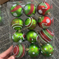 12 pçs 6cm conjunto de bola de natal para o natal ano novo casamento primavera festival carnaval festa cena pano decoração da árvore de natal