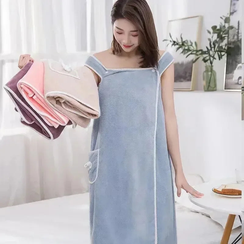 Toalhas de Banho Femininas Vestíveis para Meninas 90*130cm, Secagem Rápida, para Praia, Spa, Roupão de Banho, Roupa de Banho, Toalha para Chuveiro e Academia