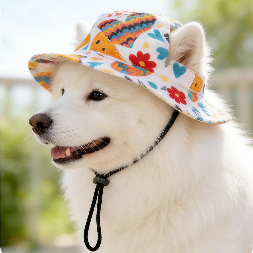 Chapéu de Sol para Pets Ajustável para Cães e Gatos de Pequeno e Médio Porte, Shiba Inu, Corgi, Filhotes, Gatinhos