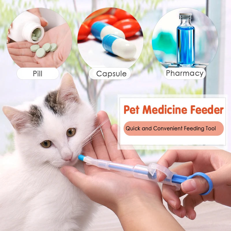 Máquina de Alimentação para Animais de Estimação, Seringa Médica com Bastão de Alimentação, Kit de Alimentação para Cães e Gatos, Acessórios para Animais de Estimação