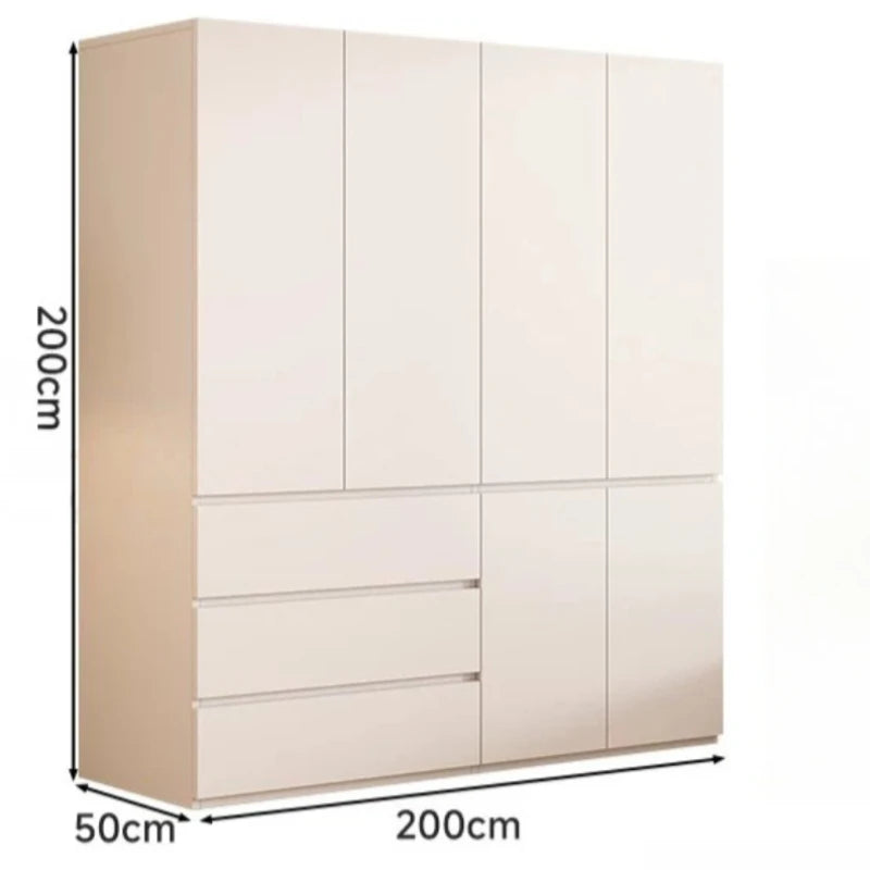 Guarda-roupa Armário com Gavetas e Prateleiras para Organização Doméstica, Armário de Canto Solteiro para Sala de Estar