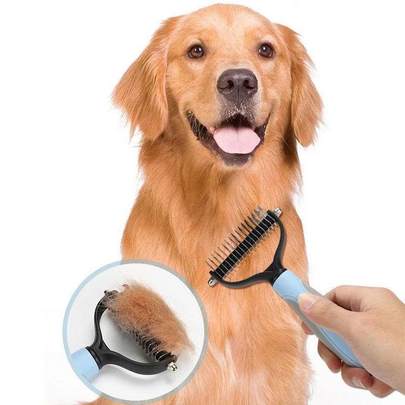 Escova para Remover Pelos de Animais de Estimação, Pente para Cães e Gatos, Removedor de Subpelo, Ferramenta para Cortar Nós, para Remoção de Pelos de Filhotes, Suprimentos para Animais de Estimação