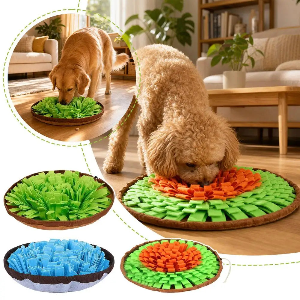Tapete de busca para cães, jogo interativo de busca de alimentos, brinquedo em forma de tapete para alimentação lenta, ideal para o treino de cães, estimula as habilidades naturais de busca de alimentos.