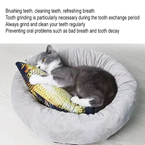 20cm gato favor peixe brinquedo de pelúcia travesseiro simulação peixe gato brinquedo animal de estimação treinamento interativo mastigar brinquedo suprimentos para animais de estimação Kasa & Pet