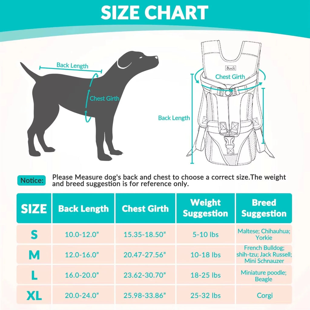 Mochila para transportar cães, esponja espessada, frente para animais de estimação, mochilas para transportar cães, portátil, ajustável, mãos livres, mochila para cães