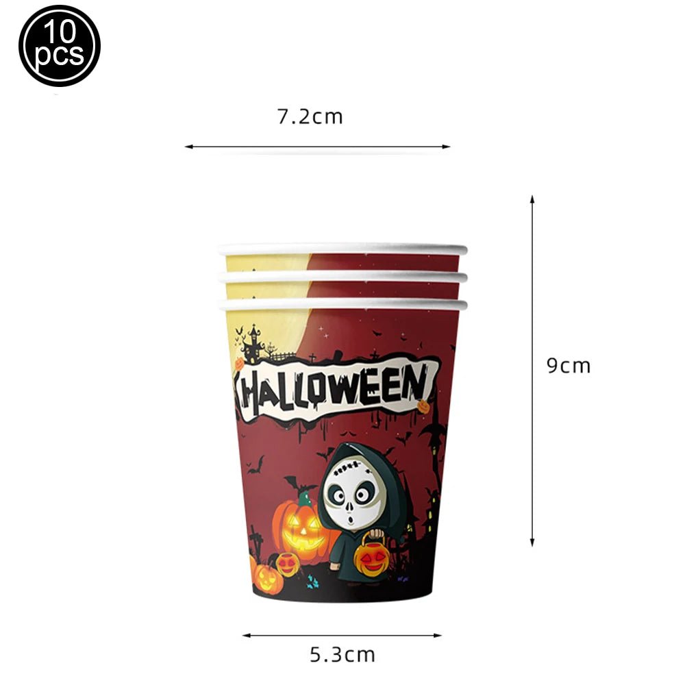 Halloween cupcake toppers assustador fantasma crânio abóbora bolo festa decoração aranha web cupcake envoltório festa de halloween decoração suprimentos - Kasa & Pet
