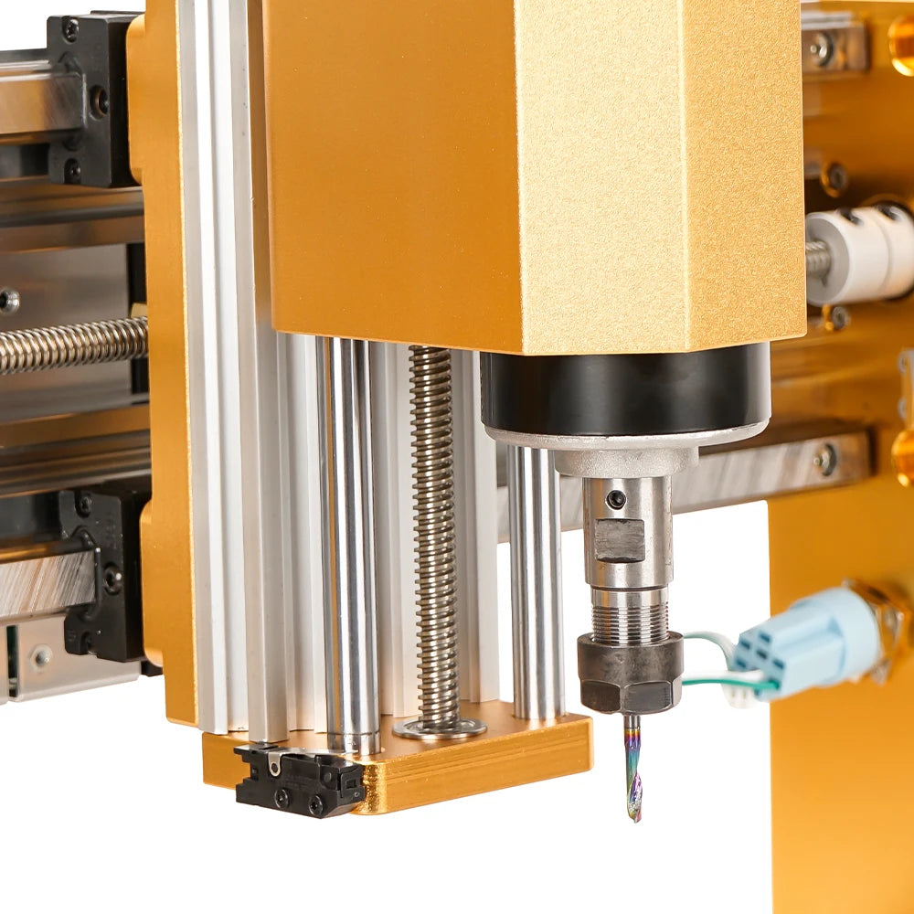 Máquina de fresagem CNC3018PRO, roteador CNC e máquina de gravação com kit de interruptor de limite para uso offline em trabalhos de marcenaria.
