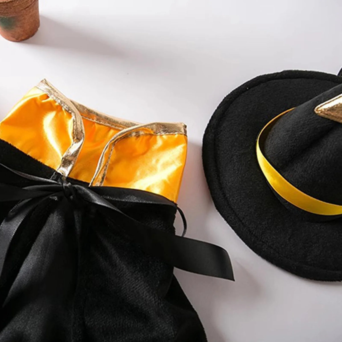 Halloween cão cosplay trajes engraçados roupas para animais de estimação ajustável cães cos conjuntos de capa com chapéu festa novidade vestir-se acessórios