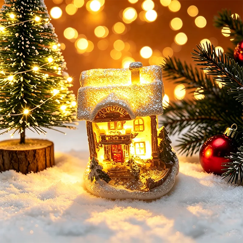 Casa de natal decorações de luz para casa ornamentos crianças presente natal ano novo 2025 navidad decoração quarto luz da noite com bateria