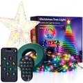 Luzes de Natal RGBIC de 1,8m com 400 LEDs, Luzes de Cordão para Festas com Texto Personalizável, IP65 à Prova d'Água para Decoração de Natal Interna e Externa