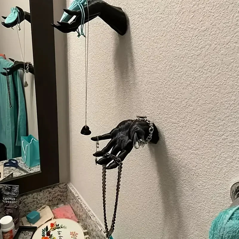 Decoração de Halloween, Decoração de Parede com Mãos Assustadoras, Decoração de Parede Horripilante, Mãos de Diabo, Decoração de Mãos de Bruxa
