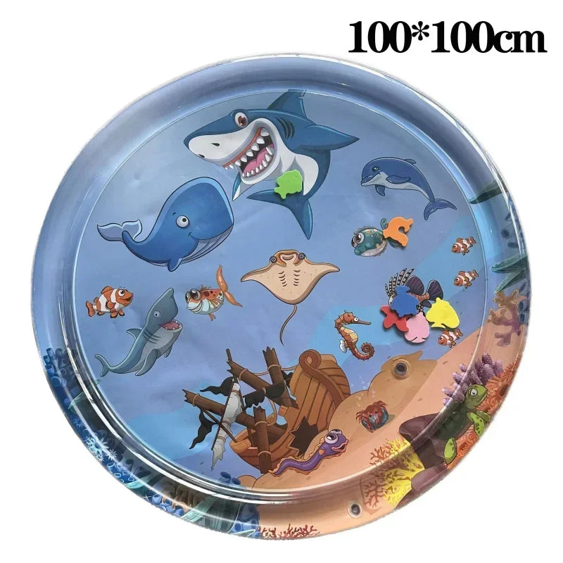 Tapete de jogo sensorial de água para animais de estimação, para gatos e cães, almofada de resfriamento espessada, brinquedo interativo para animais de estimação, verão, atividade interna