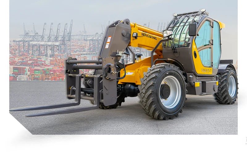 Empilhadeira Hidráulica Telescópica 7m de Elevação a Diesel 4x4 para Terrenos Acidentados - Máquina de Construção