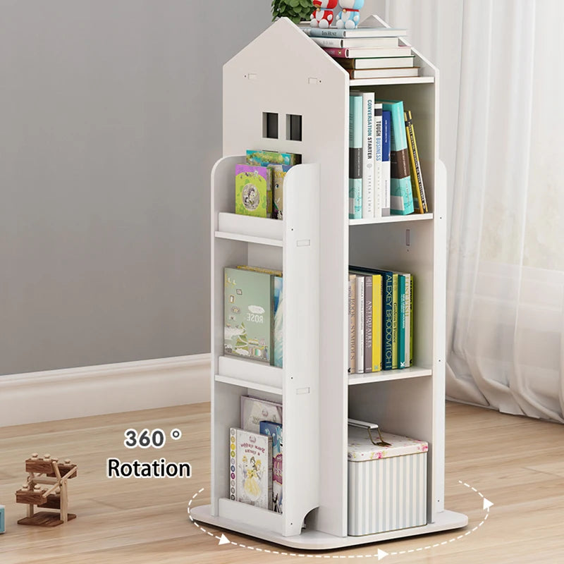 【Breeins】Madre de casa infantil, estante rotativa, livros, brinquedos, organizador de armazenamento, prateleira, armário, decoração de casa