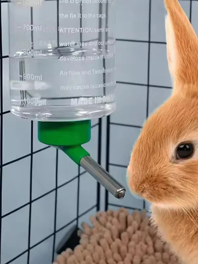 1000ml cor aleatória pequenos animais bebedor auto beber garrafa de água pendurável para coelho cobaia papagaio coelho alimentador