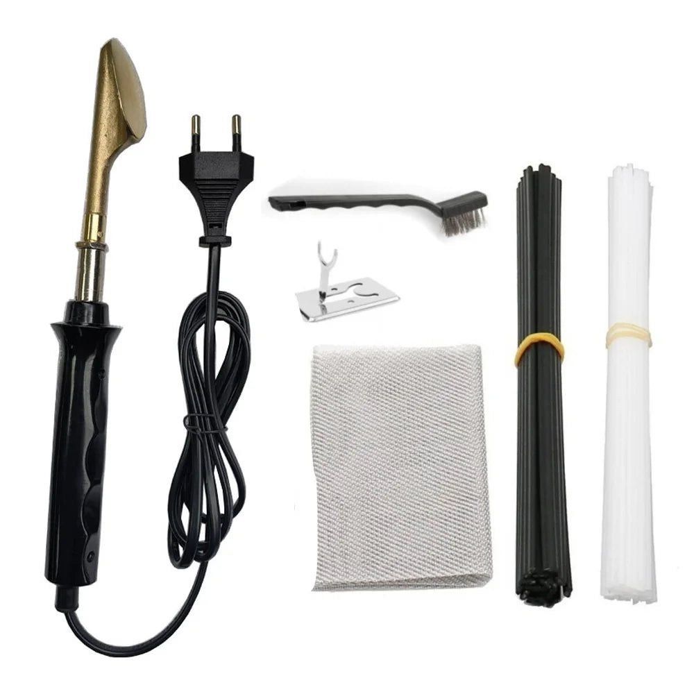 Kit de soldagem de plástico, kit de reparo de soldador, grampeador quente para rachaduras de para-choques de carro, caiaques, brinquedos de plástico
