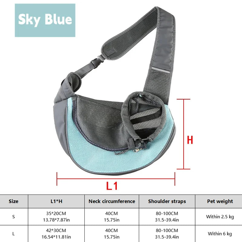 1pc cão para fora mochila, cão sling transportadora malha respirável viagem crossbody saco para filhote de cachorro gato caminhadas acampamento Kasa & Pet
