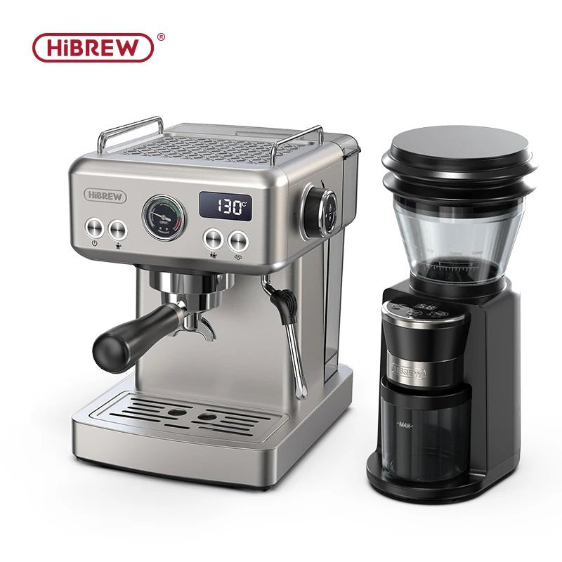 Hibrew 20bar semiautomática máquina de café expresso temperatura ajustável 58mm portátil frio/quente cafeteira metal caseh10a - Kasa & Pet