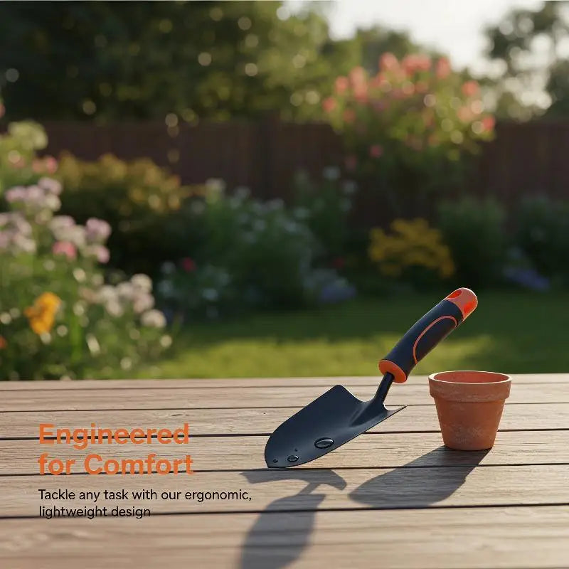 Conjunto de Ferramentas de Jardim Safe Edge Mini: Pá, Rastelo e Espátula Pequenas para Atividades de Plantio de Flores e Vegetais em Família