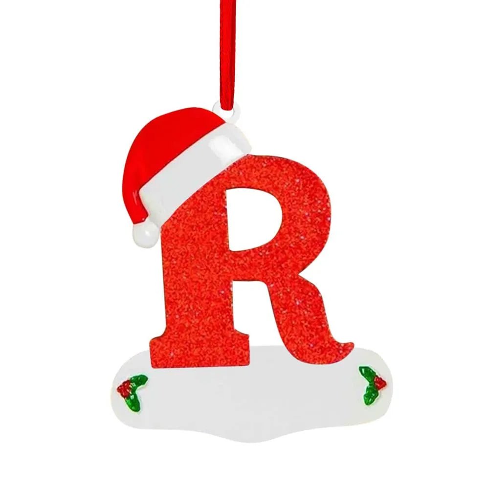 Personalize Decoração De Natal, 26 Letras, Pingente para Árvore De Natal Decor,DIY Nome Ornamento