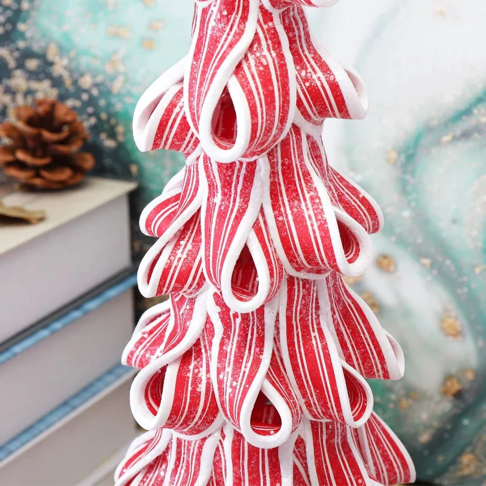 Castelo luminoso de natal, decoração de árvore de natal, ornamentos de argila macia, acessórios fofos de macaron, suprimentos para feriados de natal