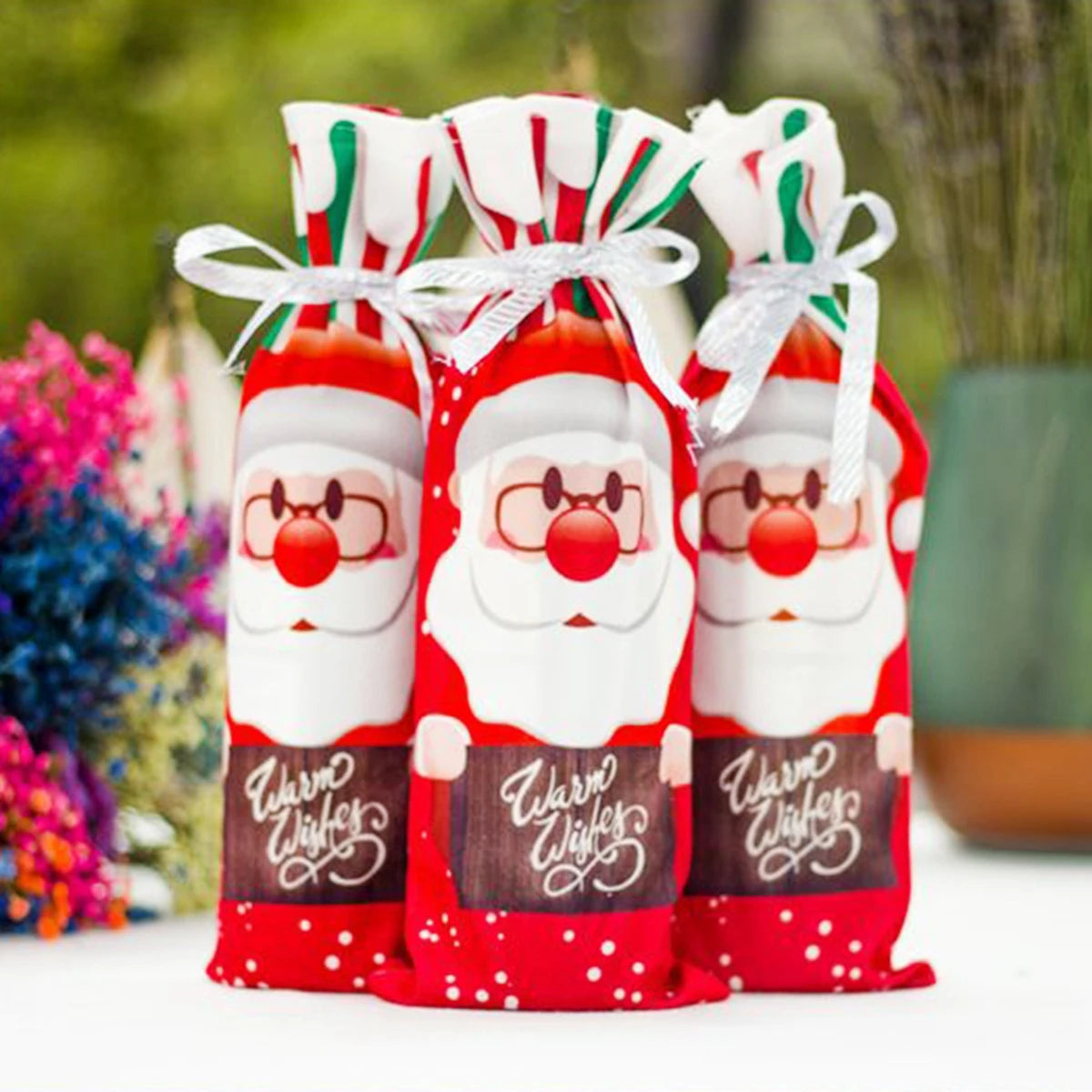 Natal garrafa de vinho capa feliz natal decorações para casa 2025 navidad noel natal ornamentos presente de natal feliz ano novo 2026